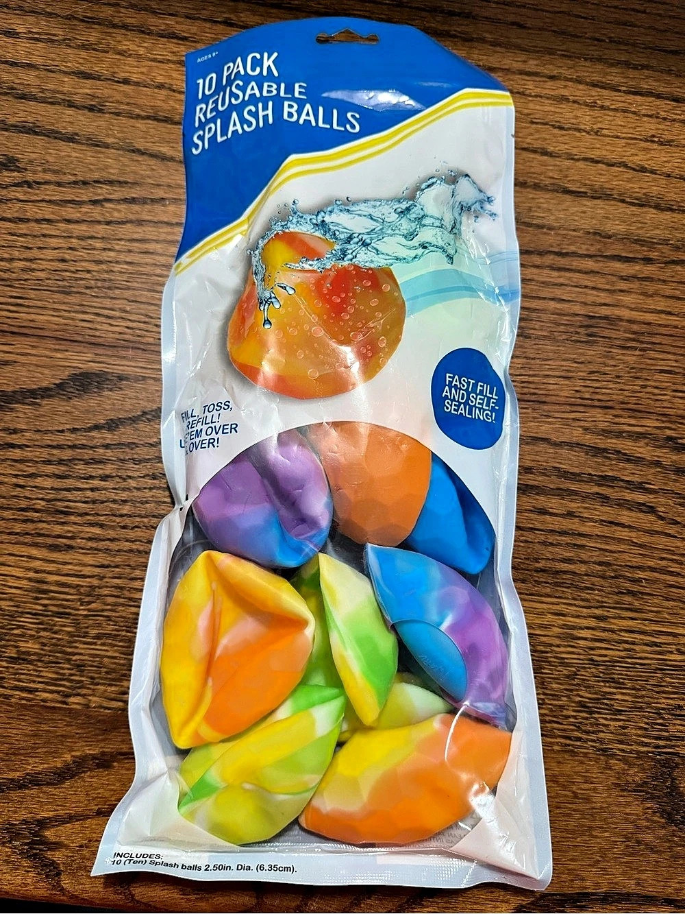 NEW 10 Pack Reusable Splash Balls Multicolor